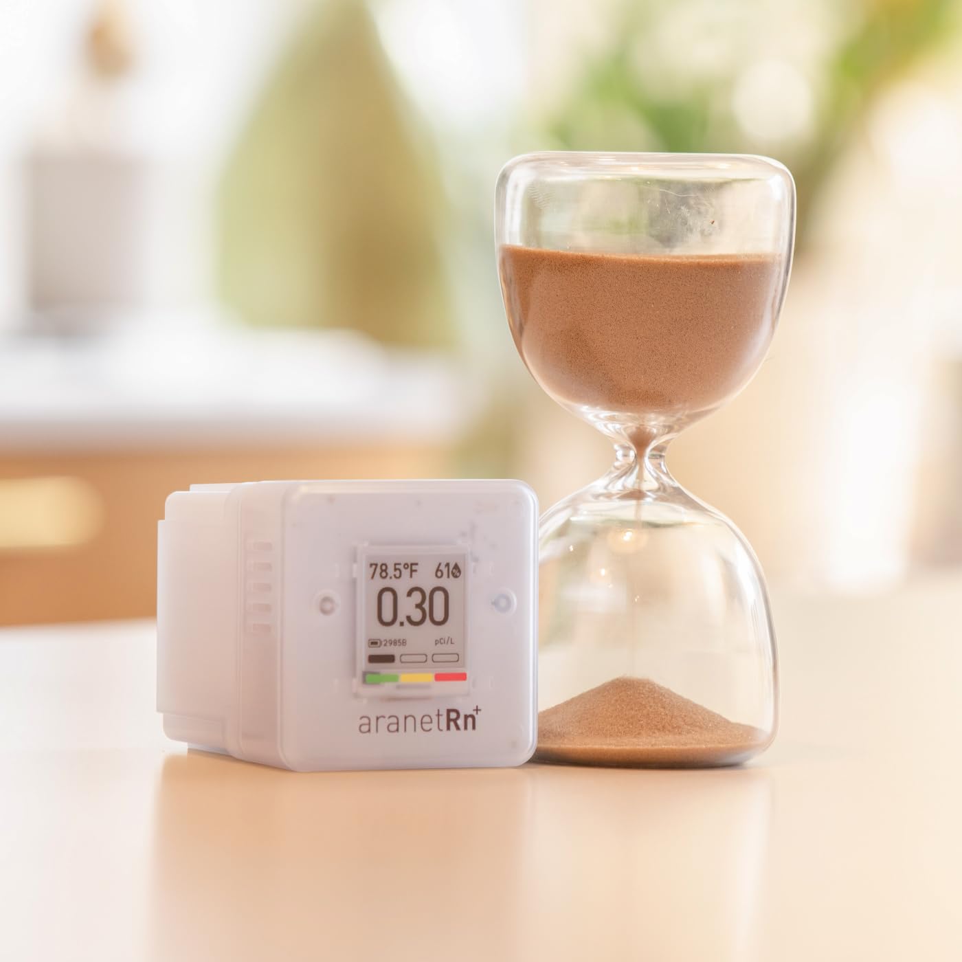 Radon Detector for Home: 10-Min Measurement, Temperature