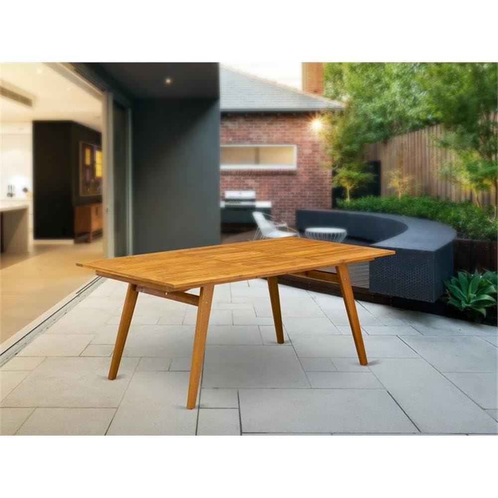 BDETRNA Regular Height Table - a Rectangle Acacia Wood Table