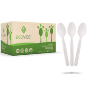 100% Compostable Spoons - 500 Large Disposable Utensils (6.5 in.)