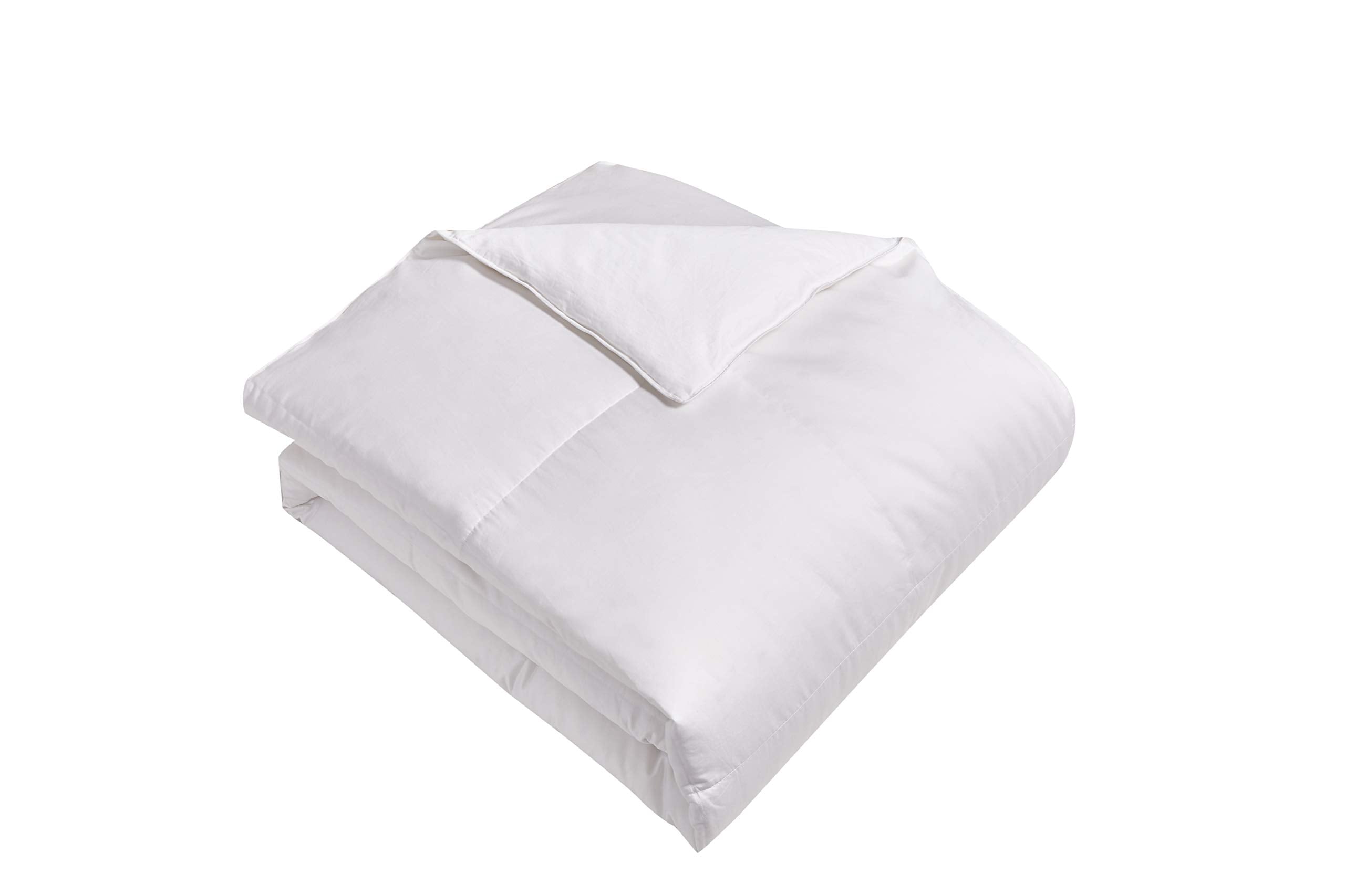 BlueRidge Home Fashion White Luxury 1000 Thread Count European Comforter-Hypoallergenic Premiumn Fill-Year Round Cover-Made In USA, Twin