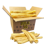 Dog Treats - Large Collagen Stick - (12 Inch - 50 Count) - Beef Cheek Rolls