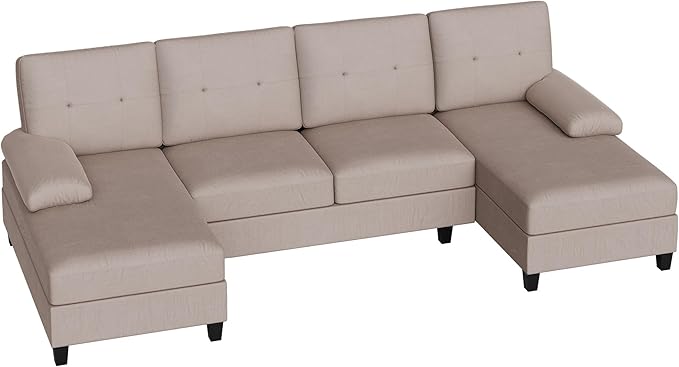 U-Shaped Sectional Sofa with Double Chaise