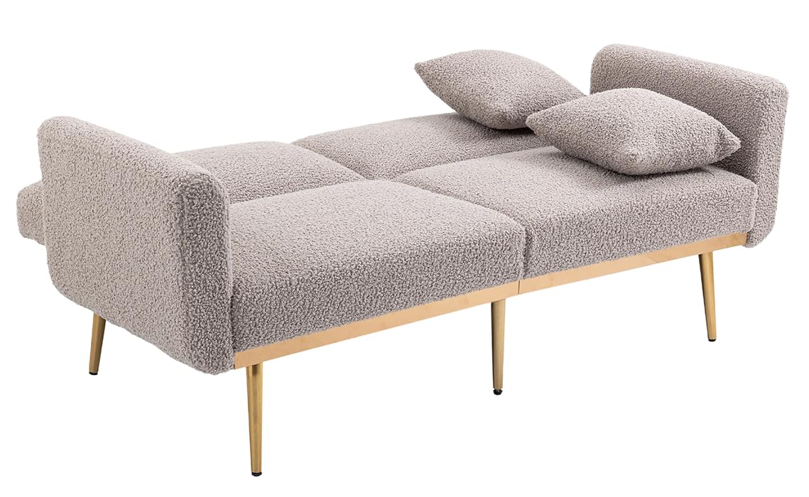 65" Teddy Sofa Couch,Convertible Futon Sofa Bed