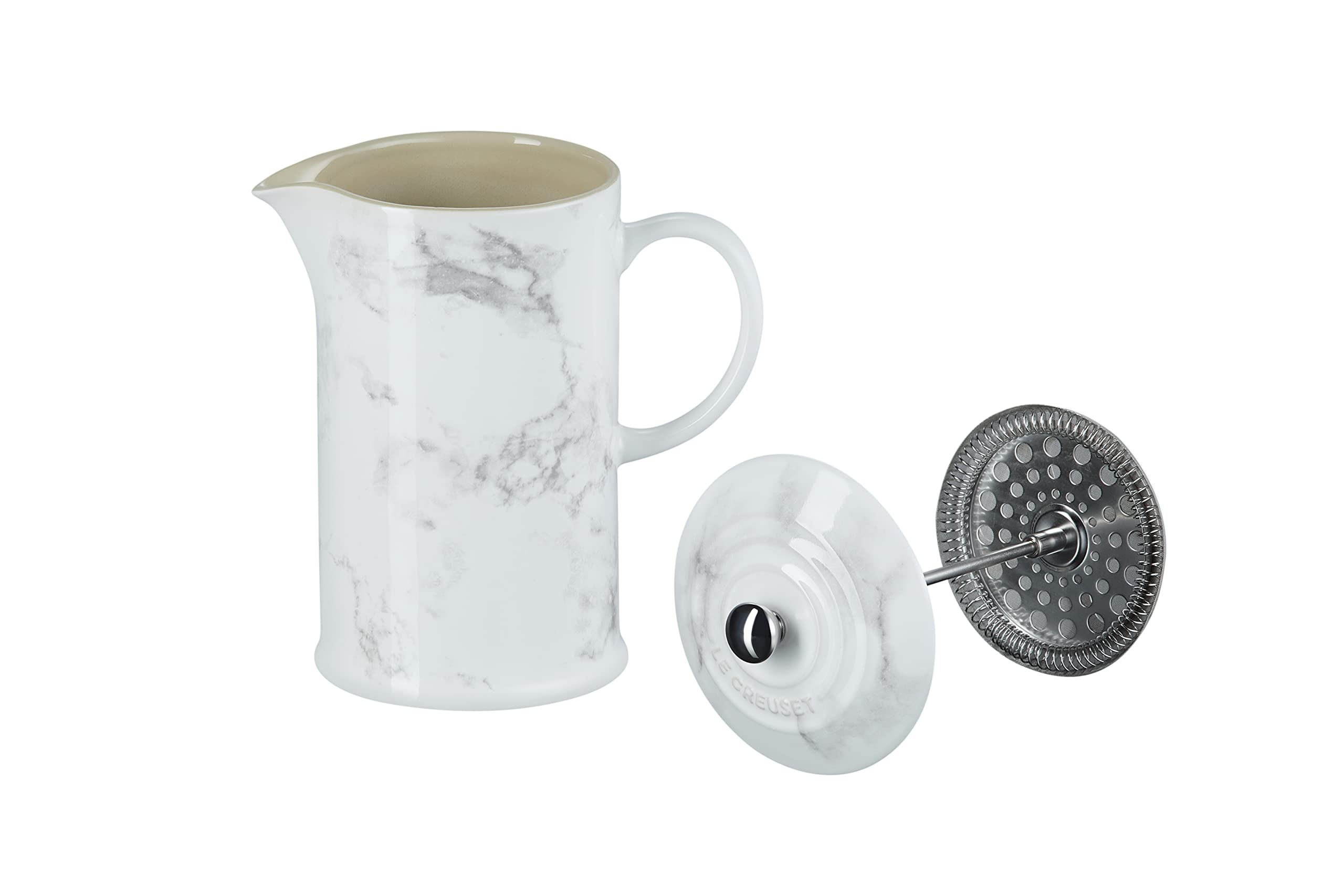 Stoneware 34 oz, Marble Collection French Press