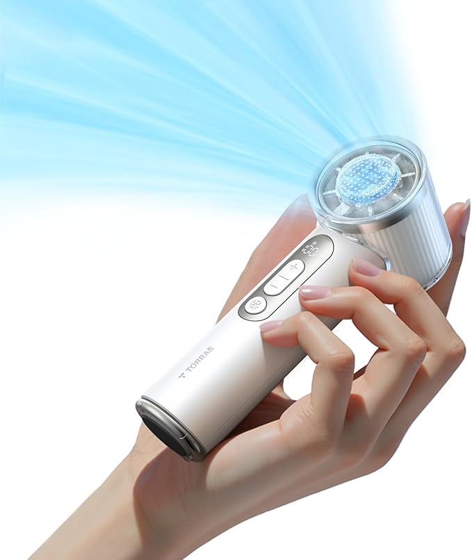 COOLiFY iva Handheld Fan with Ice Cooler, 0-100 Adjustable Speed