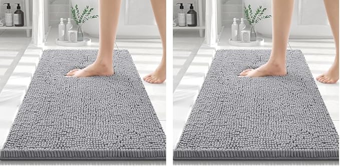 Smiry Luxury Chenille Bath Rug 70''x24'', Extra Soft