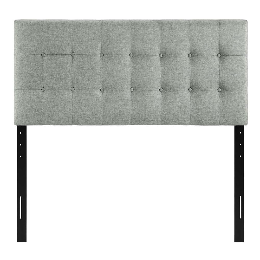 Gray Linen Queen Headboard