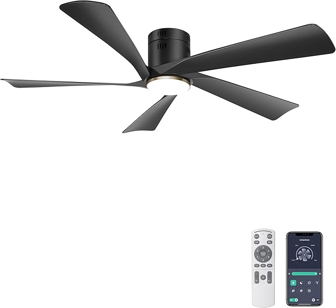 52” Low Profile Ceiling Fan with Lights
