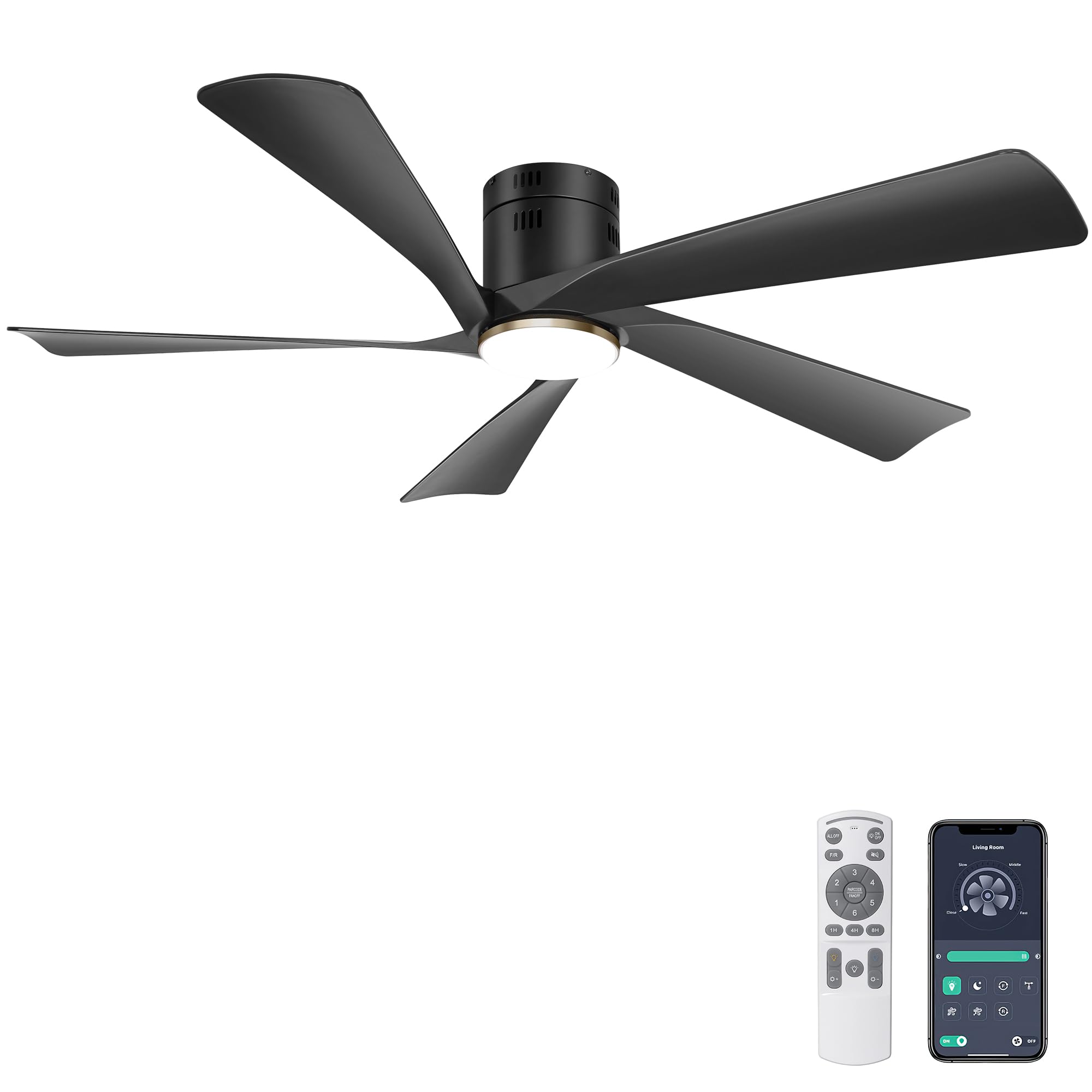 52” Low Profile Ceiling Fan with Lights