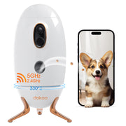 Treat Dispenser, 2K 330° View Pet Monitor with Phone App, Night Vision