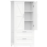 50.4" H Bathroom Storage Cabinet, Modern Floor Cabinet with Adjustable Shelf