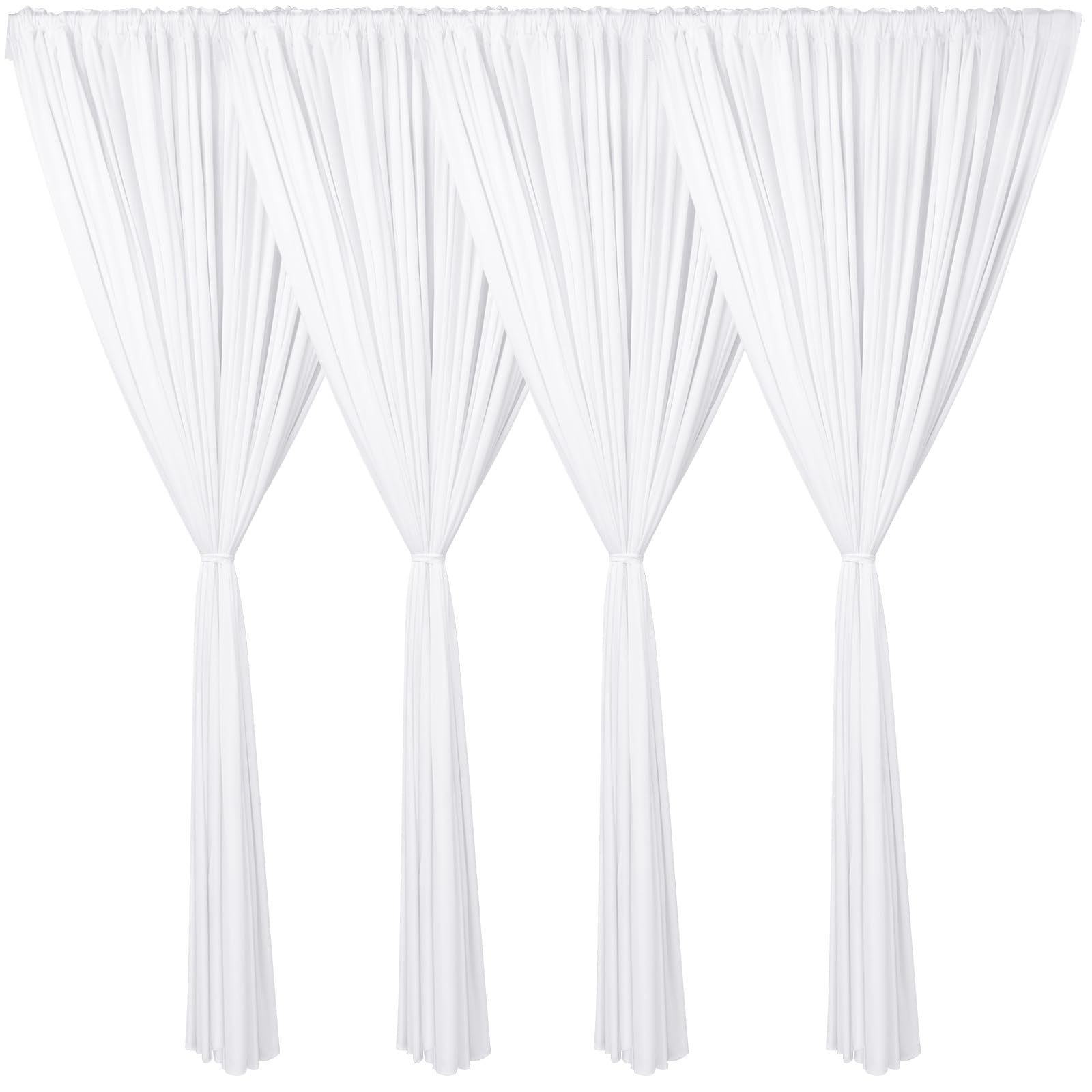 4 Pcs Tent Leg Drapes Accessories for Patio 8x6ft Wedding Draping Curtains Sticky