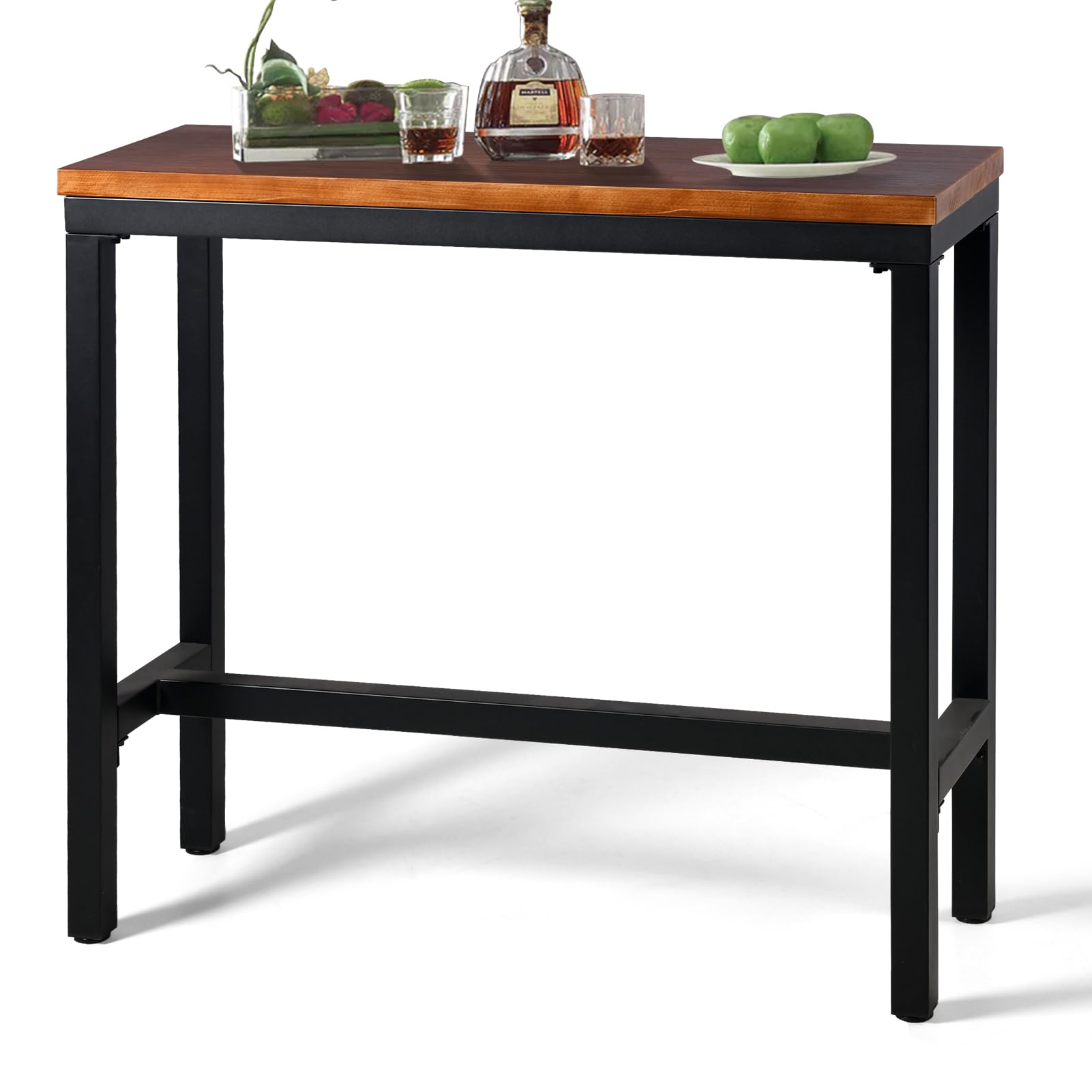 Bar Table, 47.24"L×41.33"H Bar Height Pub Table High Top Rectangular Sofa Console