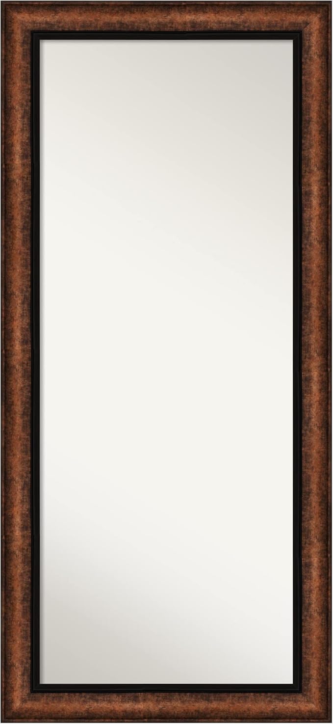 Bronze Full Length Mirror, 66x30 Ridge Bronze Tall Free Standing Body Wall Mirror
