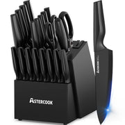 Knife Set, Astercook 21 Pieces Knife Sets for Kitchen with Block
