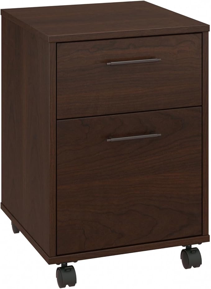 2 Drawer Rolling File Cabinet in Linen White Oak Mobile Organization for Home