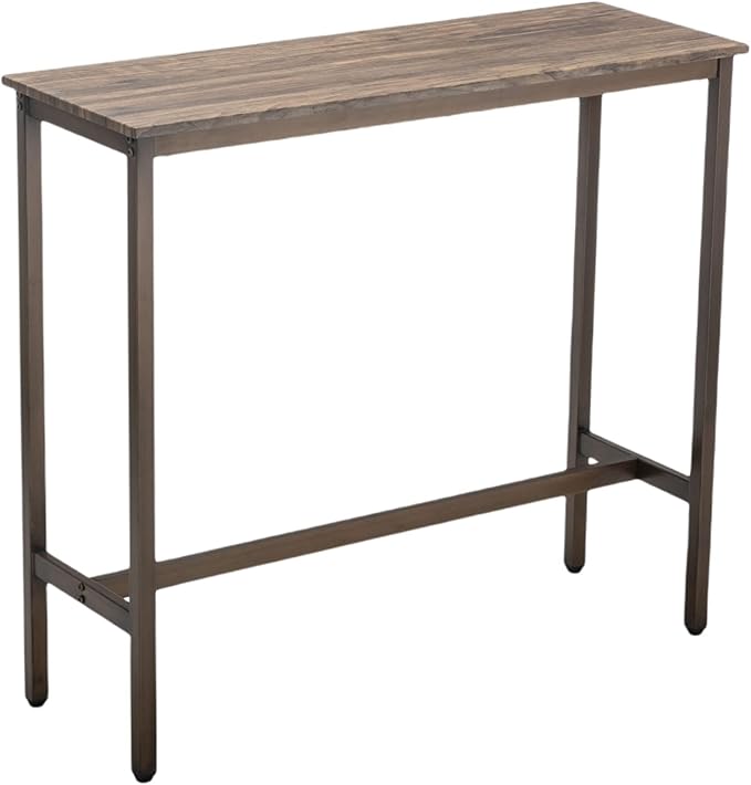 Rectangle Bar Table 41" Bar Height Pub Table Industrial Table for Kitchen Dining Room