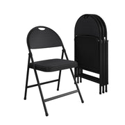 Commercial XL Smartfold Fabric Padded Chair, 4-Pack, Black