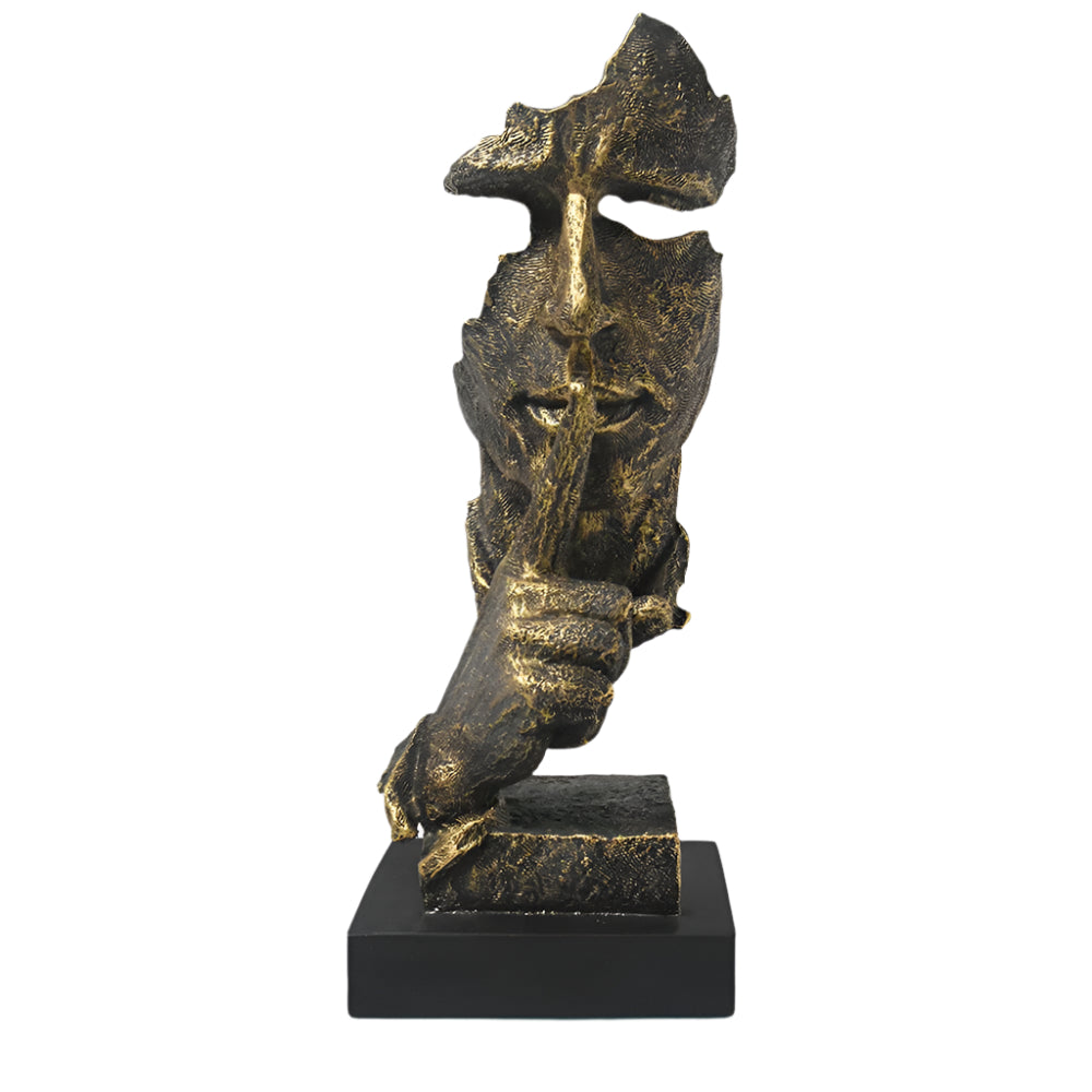 Thinker Statue - Silence is Gold Modern Decor Creative Abstract Art Figurine