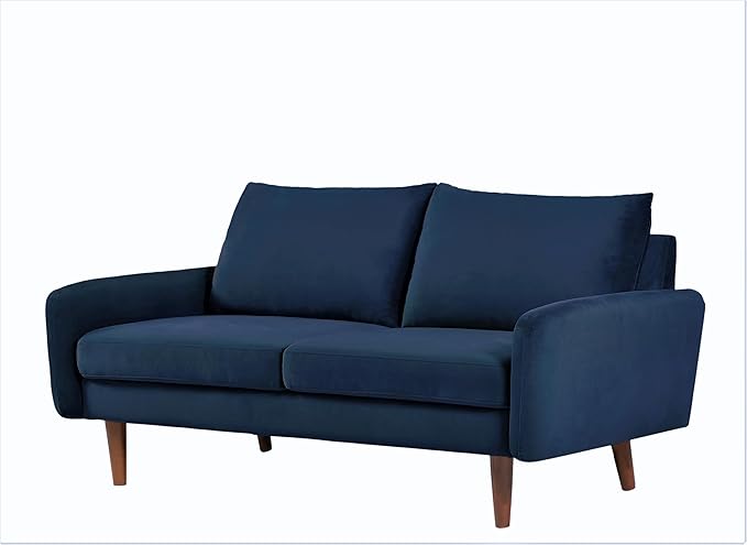Kent Velvet Loveseat Sofa for Modern Living Rooms and Compact Spaces