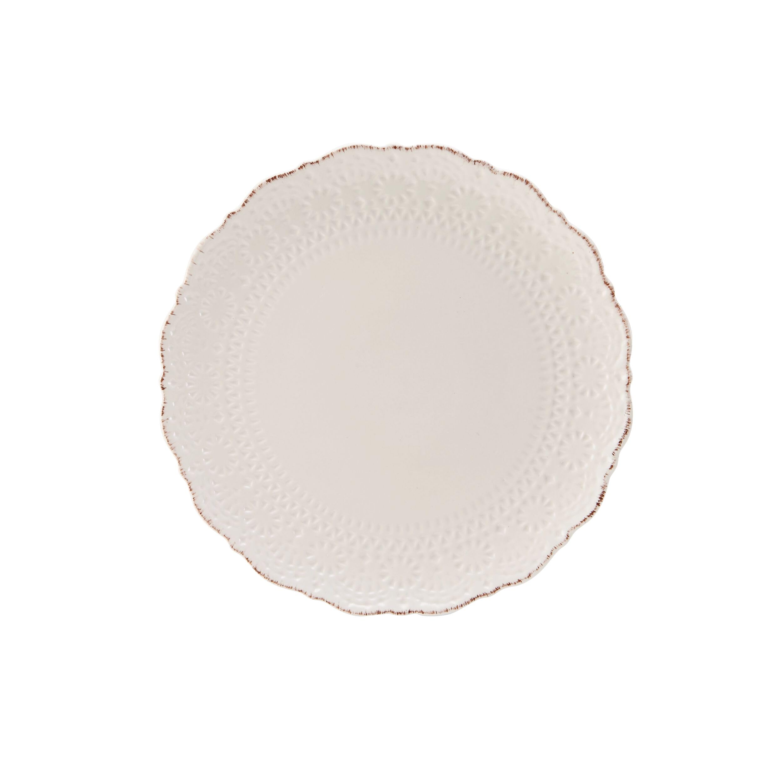 Chateau Cream 16-Piece Stoneware Dinnerware Set, Service for 4, Off White