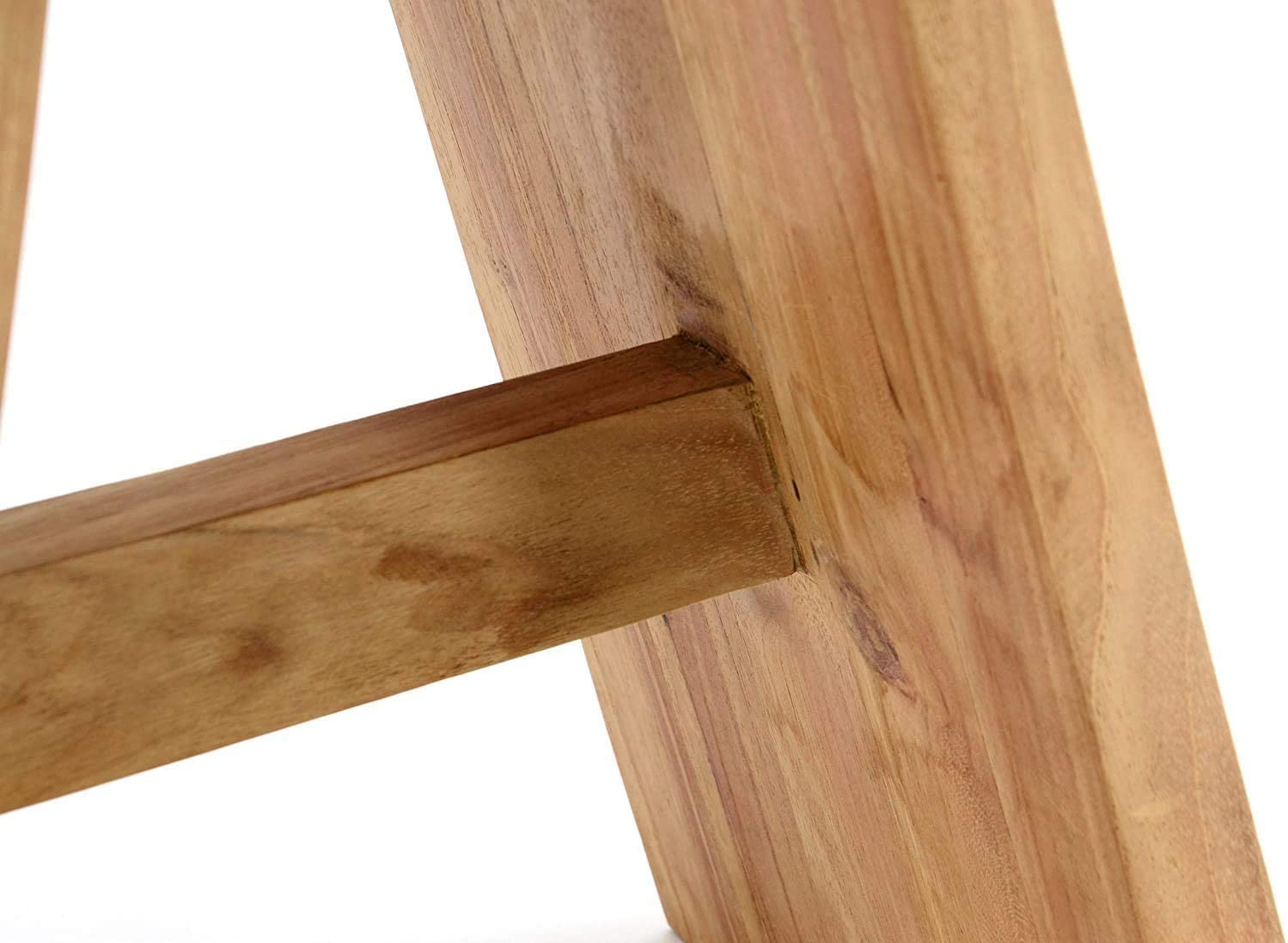 LINKLIFE Teak Shower Stool - 18" Teak Shower Bench Bathroom Seat Wooden Natural, Fully Assembled