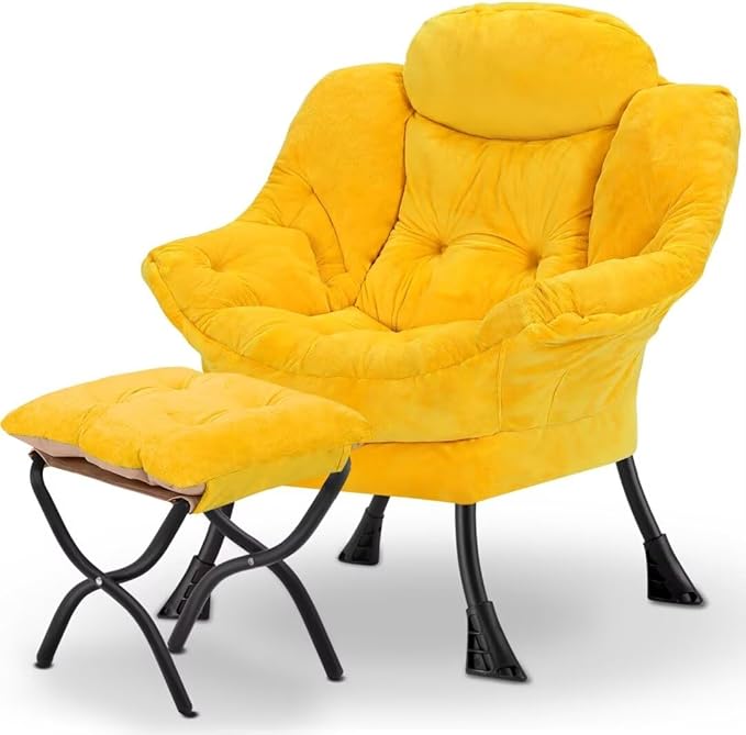 Accent Lazy Chair with Ottoman,Leisure Sofa Armchair with Footrest