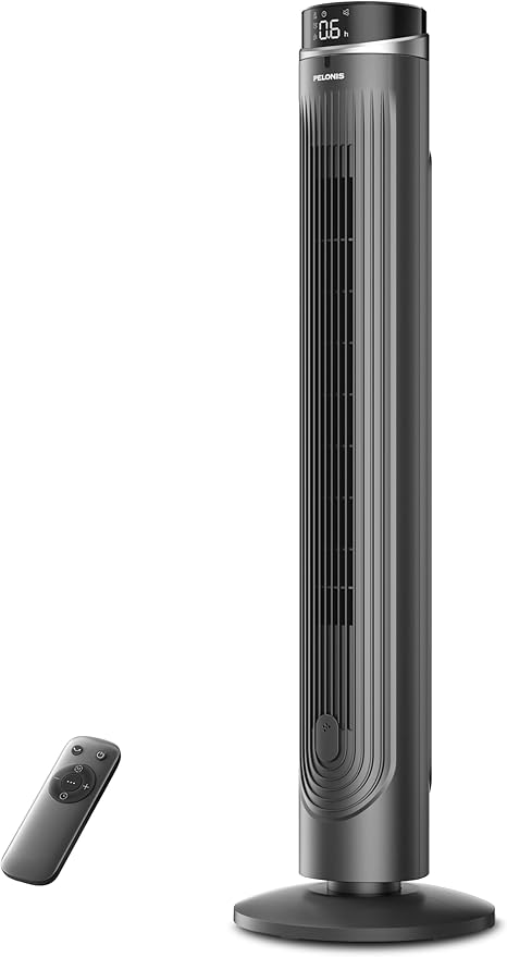 42’’ Oscillating Tower Fan with Aromatherapy Diffuser, Remote Control, 5 Speed Settings