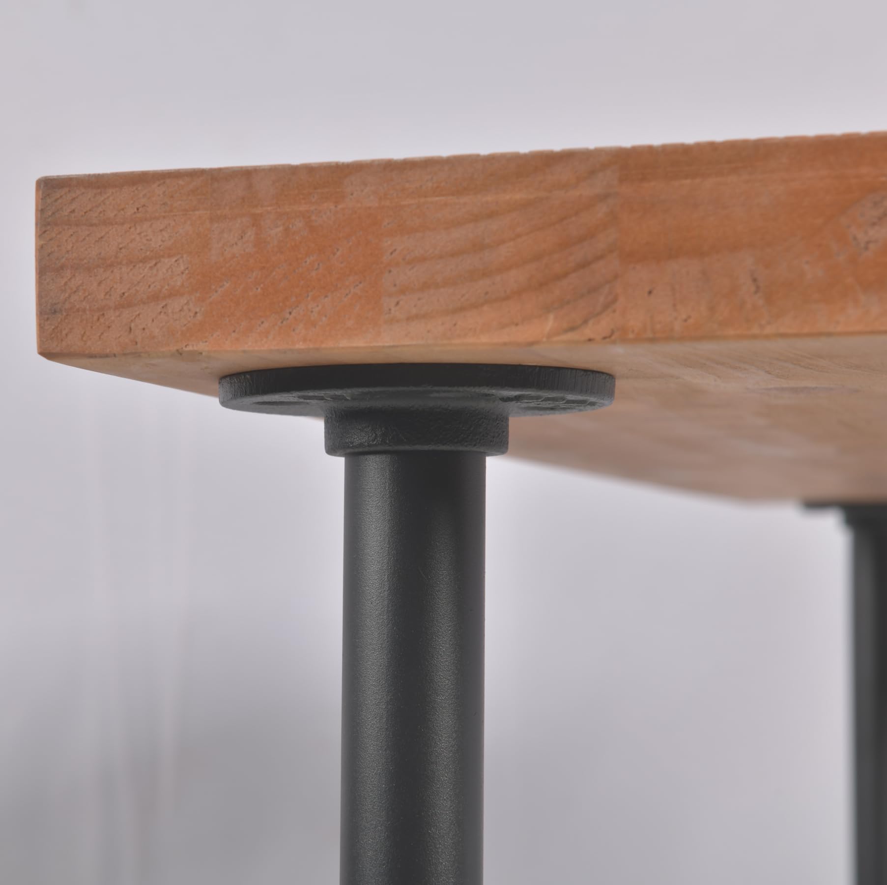 Diwhy DIY Industrial Design Pipe Dining Table Casual Pub BAR Laptop Table Modern Studio Wood and Metal Rectangular Dining Table homeoffice Desk Breakfast high bar Table Brown Desktop 47.3" × 23.6"