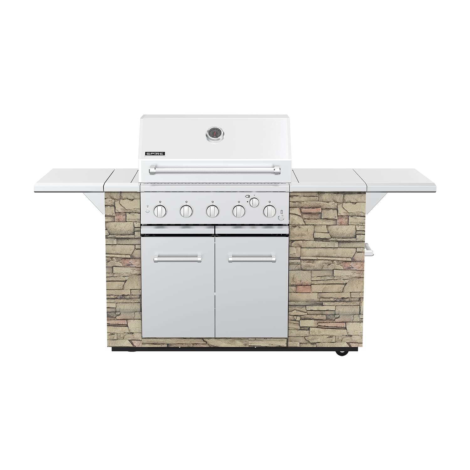 Premium 5 Burner Built In Gas Grill Island Head, Stainless Steel 30 Inch Barbeque Grill