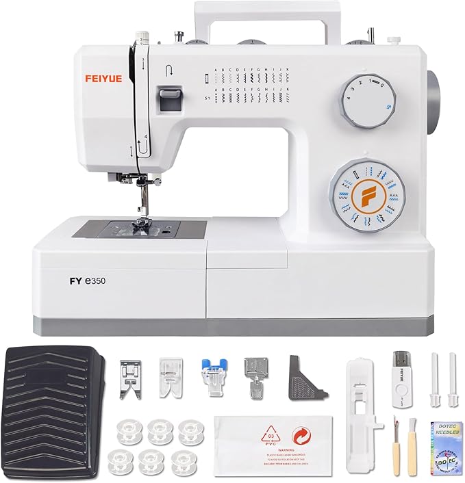 FYe350 Sewing Machine, Energy Saving Servo Motor, Heavy Duty & Portable