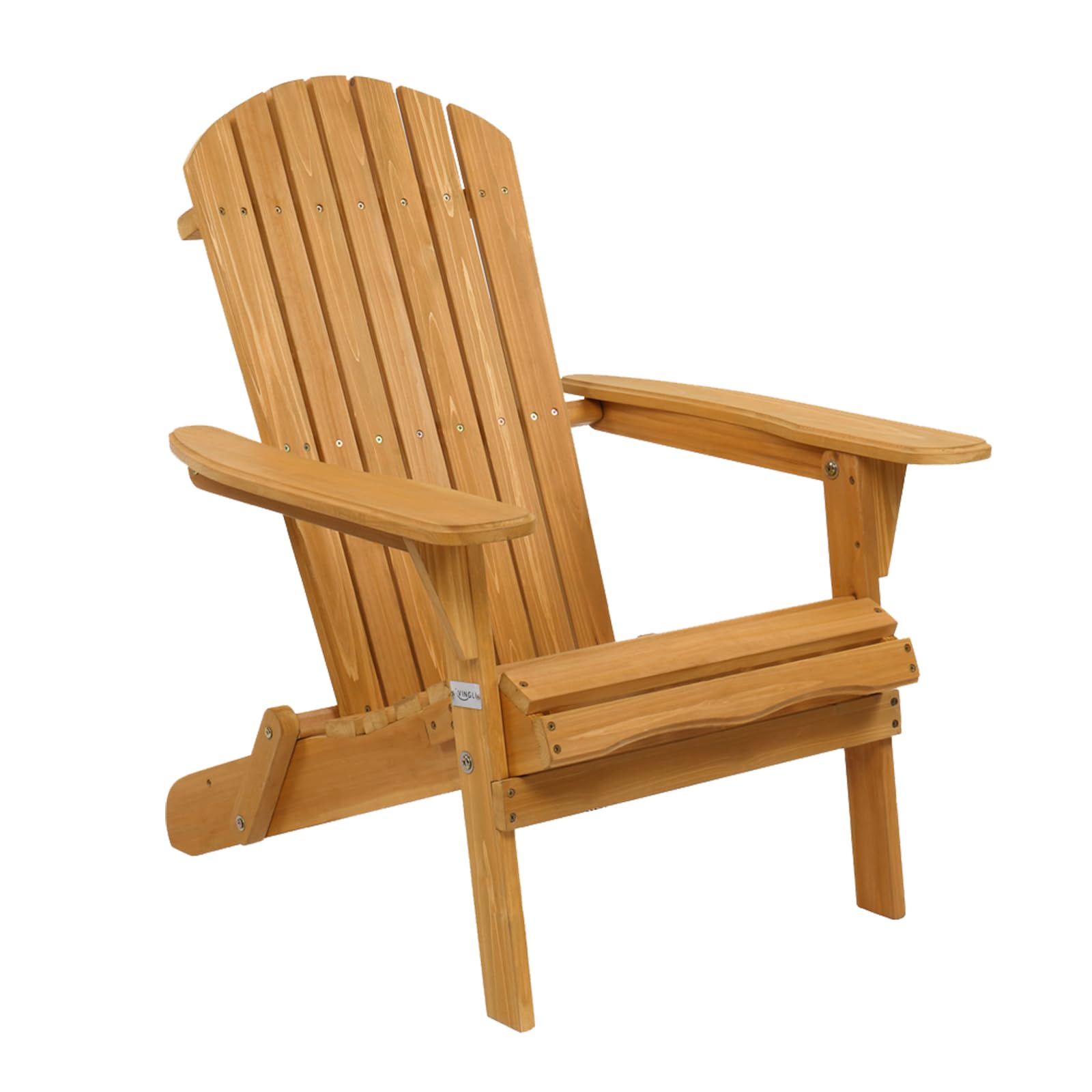 Folding Adirondack Chairs Wood Lawn Chair Wooden Lounger 350 LBs Support
