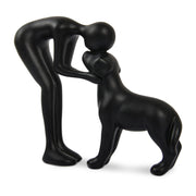 Dog Sculpture Home Decor Cute Man and Dog Statue Decoration for Office、Living Room