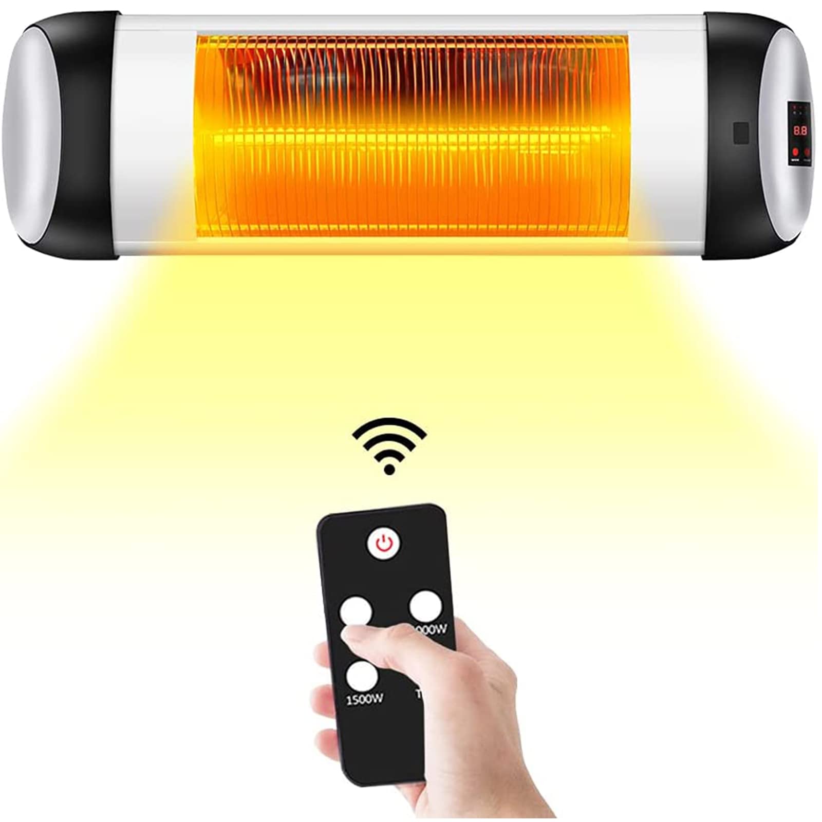 Outdoor Patio Heater, Trustech Infrared Heater with1500W, Remote Control and Timer