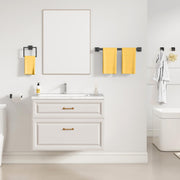 Bathroom Hardware Accessories Set, 10 Piece Black Towel Bar Set Stainless Steel