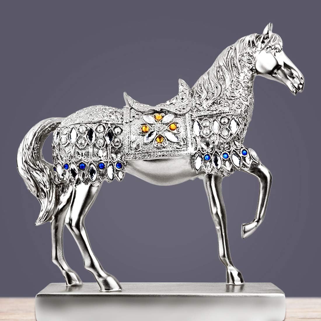 Chinese Feng Shui Horse Statue Sculpture Home Office Decoration Tabletop Decor