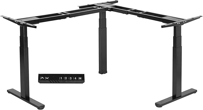 Electric Triple Motor Height Adjustable 3 Leg Corner Desk Frame