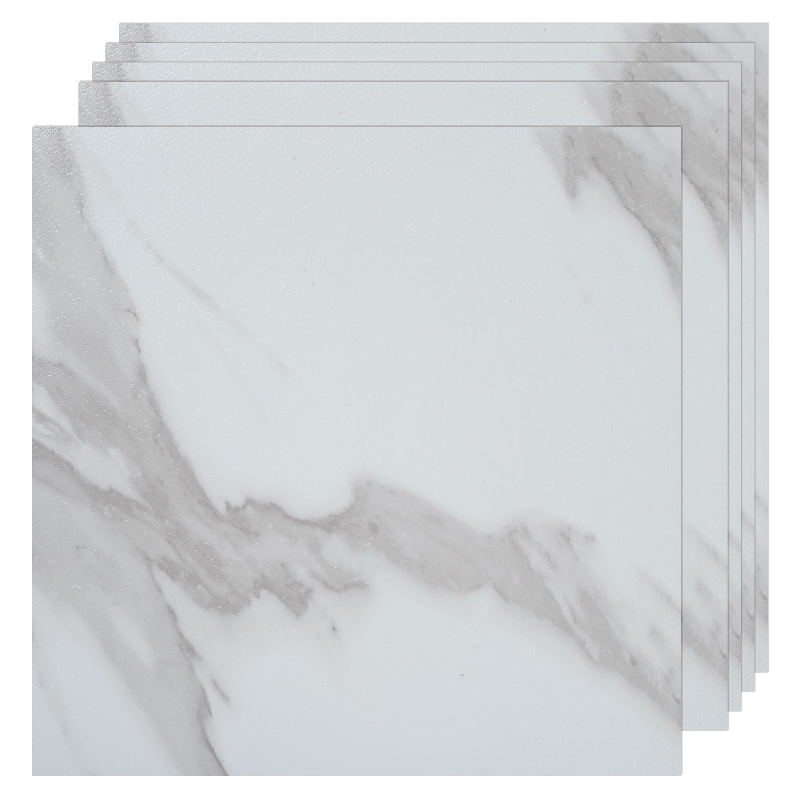 30-Pack Peel and Stick Vinyl Floor Tiles, 12"x12" Self-Adhesive Waterproof Peel and Stick