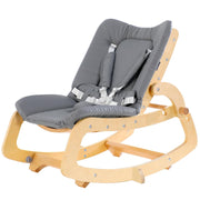 3-in-1 Baby Bouncer Adjustable Wooden Rocker Chair Recliner