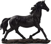 Nordic Creative Dark White Horse Model Sculptures Home Decor Resin Horse Figurines