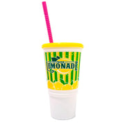 Lemonade Cup - 32 oz. Plastic Souvenir Cup with lid and straw (350/cs)