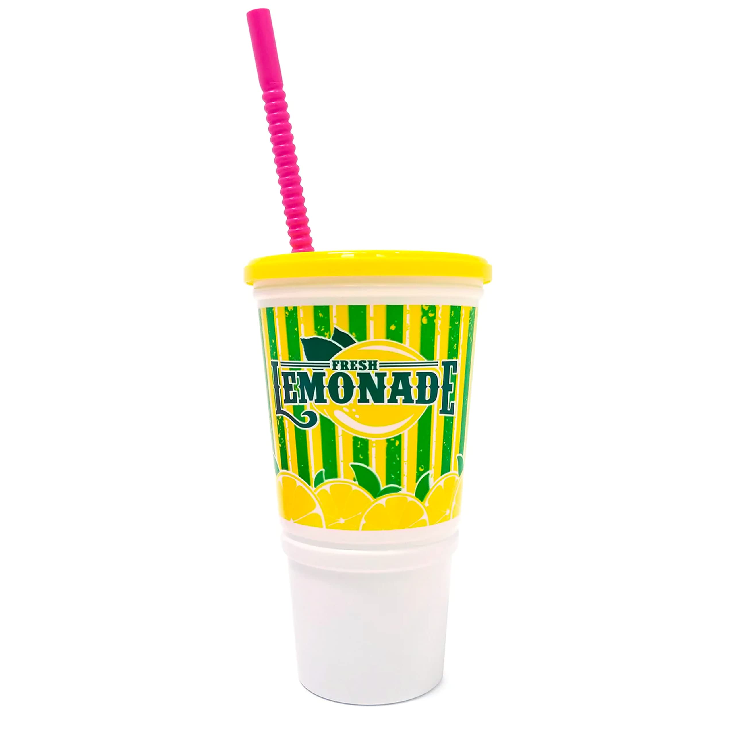 Lemonade Cup - 32 oz. Plastic Souvenir Cup with lid and straw (350/cs)