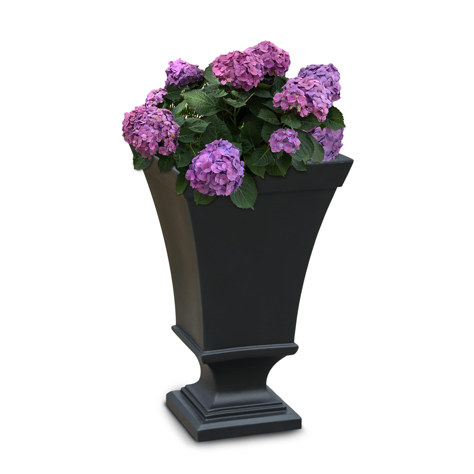 Richmond Self-Watering Lightweight Pedestal Style Estate Urn Planter in All-Weather