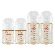 Nursing Baby Bottle Wide Neck(Pack of 4), Streamlined Body, Natural Feel, Easy to Clean