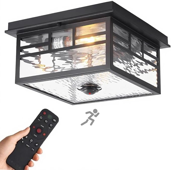 Infrared Sensor Outdoor Ceiling Light, Flush Mount Motion Sensor Ceiling Light,