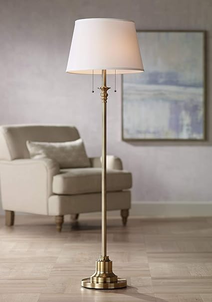 Traditional Floor Lamp Standing Exquisite 58" Tall Oiled Bronze Brown Metal