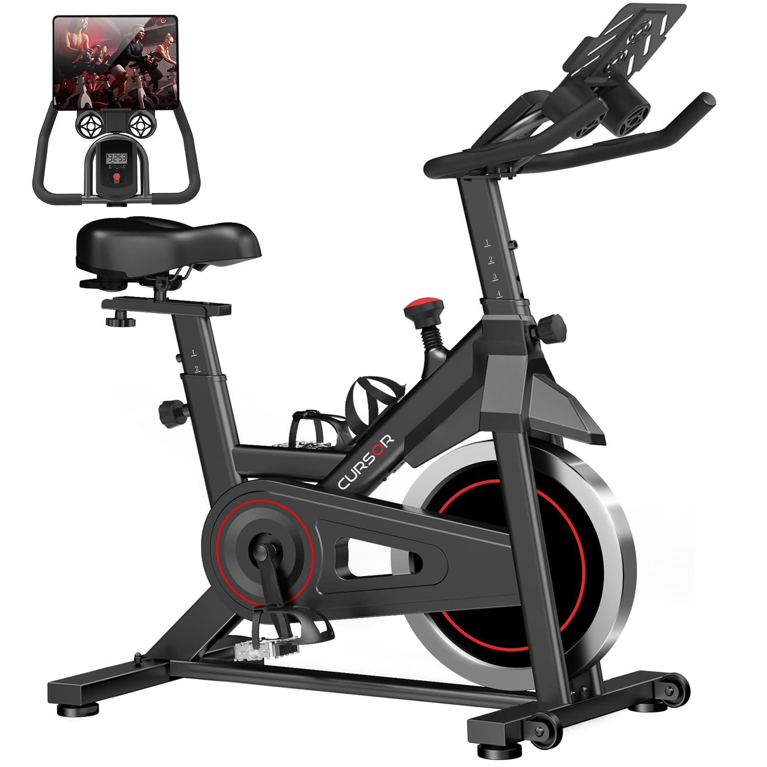 Exercise Bike, Stationary Bikes for Home, 300 LBS Capacity, Workout Bike with Silent