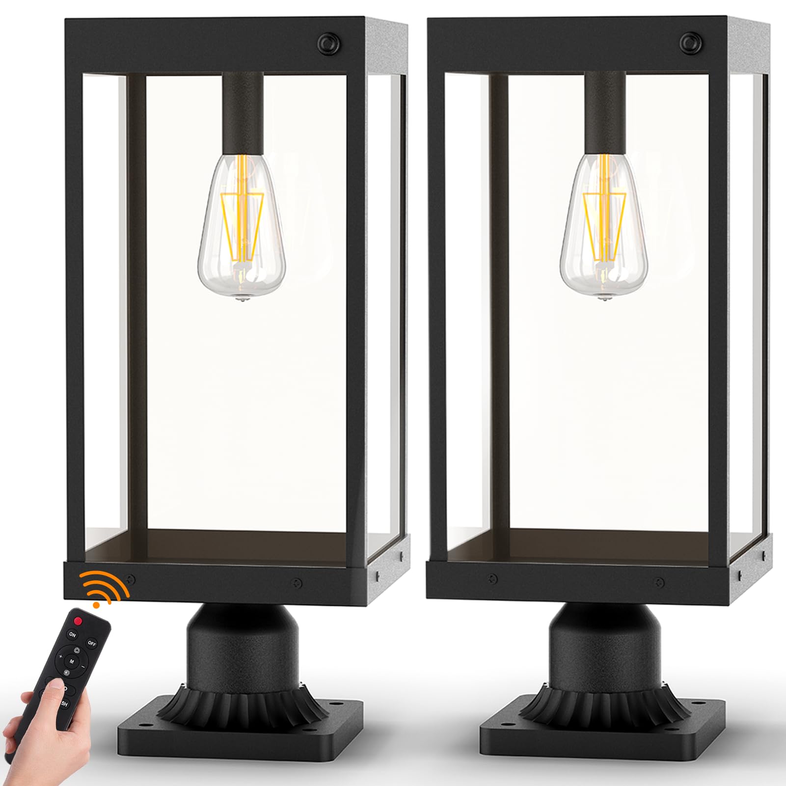 Solar Post Lights with Pier Mount Base, Solar Lamp Post Light 3000K/4000K/6000K
