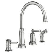 87042SRS Edison Spot Resist Stainless One-Handle High Arc 4-hole Kitchen Faucet