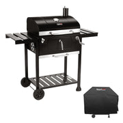 CD1824EC 24-Inch Movable Charcoal Grill with Cover, 490 Sq. In. Cooking Area